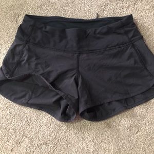 Black lululemon shorts size 2